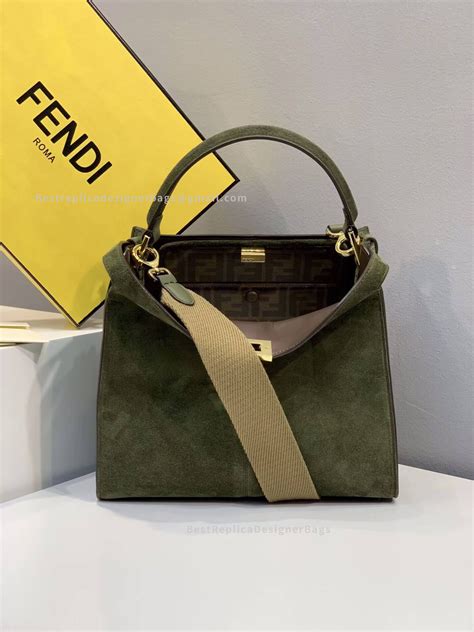 fendi peekaboo green suede|Fendi purses.